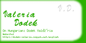 valeria dodek business card